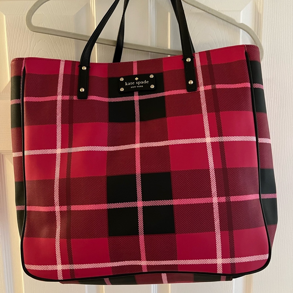 New Kate Spade Plaid tote